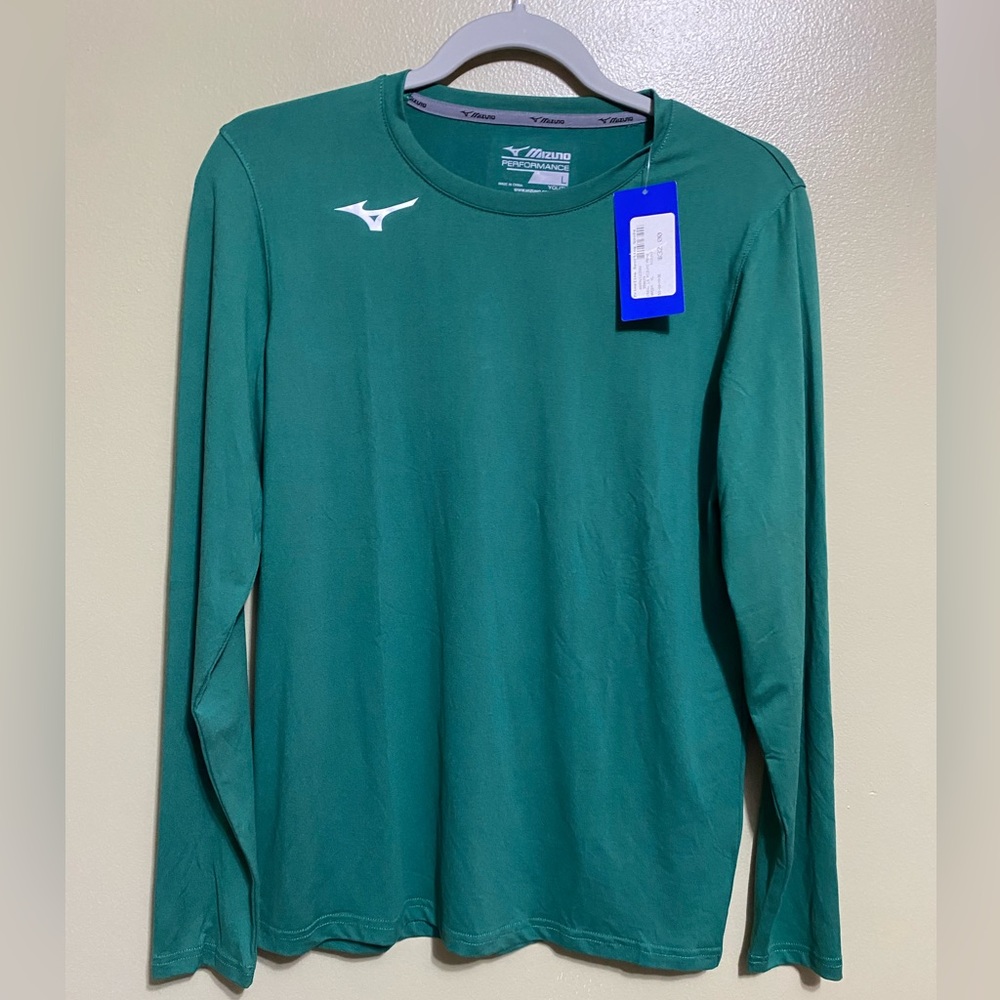 Mizuno Forrest‎ Green Long Sleeve Tee, Size L